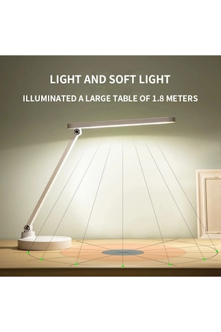 Şarjlı 40 Led Çalışma Okuma Işığı Kademeli Masa Lambası Ayarlanabilir Renk Tonu Ve Parlaklık Ps-1912 Çok Renkli 65270520