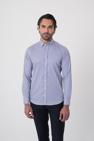 Bisse Uzun Kollu Paşa Yaka Regular Fit Erkek Lacivert Gömlek Gmczg252069 C39 Lacivert