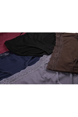 Nicoletta Bordo Kadın Külot Büyük Beden 5 Li Paket Likralı (455808076) Bordo