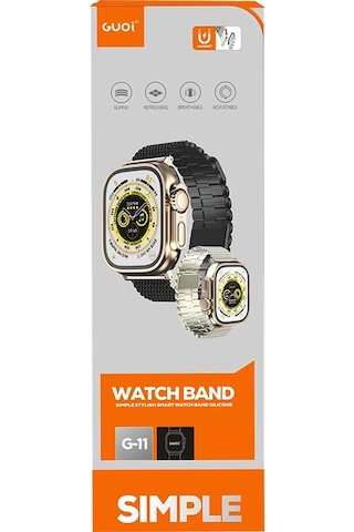 Newface Apple Uyumlu Watch 42mm Ascend Metal Kordon Glblseme - 9 - Siyah