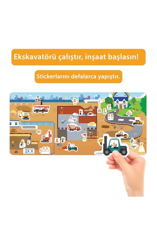 Tükenmeyen Jöle Sticker Kitabı İnşaat - Uçan Kitap