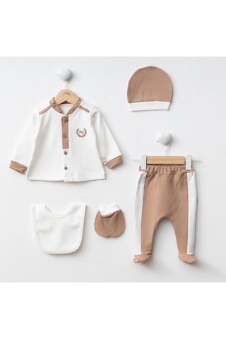 Ürünya Erkek Bebek Little King 5'li Set Kahverengi