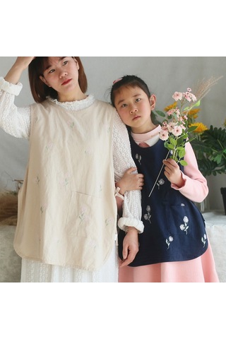 Maiyame Kısa Kollu Çocuk-anne Örtücü Toka Embroidered Pamuk Ev & Atölye Kullanıma Uygun Çok Fonksiyonlu M 150-180cm Kahverengi Diğer