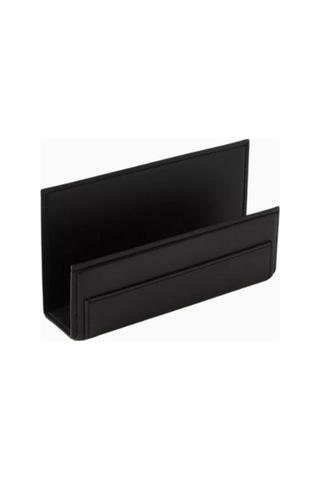 Ralph Lauren Brennan Deri Letter Rack Pratik Ofis Gereçleri Siyah