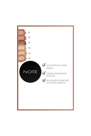 Note Cosmetique Baked Powder Işıltılı Bitişli Fırınlanmış Toz Pudra - 01 Stardust