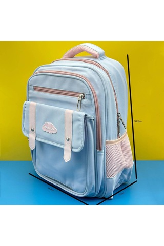 İlkokul Ve Ortaokul Öğrencileri İçin Basit Okul Çantası - Açık Pe Açık Pembe