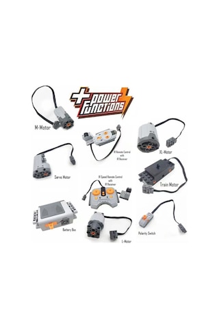 Wezone Lego Uyumlu Motor Grup Moc Teknoloji Pf Parçası 25cm Uzatma Kablosu - Batarya Kutusu İle Motor Arası Bağlantıyı Uzatır