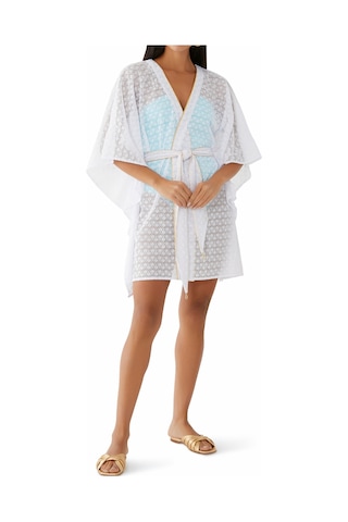Naia Sorrento Kelebek Açık Ön Kaftan Beyaz