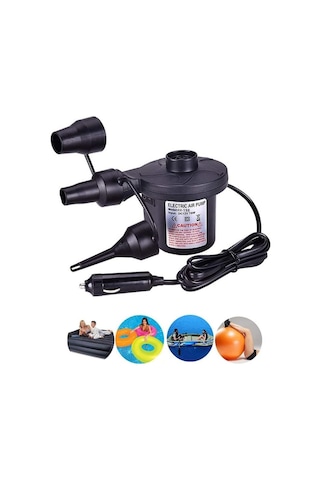 12v Araç Çakmağından Çalışan 3 Başlık Çift Fonk. Elektrikli Pompa Çok Renkli