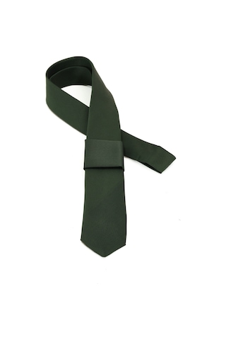 Plus Scorpion Klasik & Modern Stil Uyumlu Armürlü Erkek Kravat Özel Gün Ve İş Hayatı İçin Koyu Yeşil