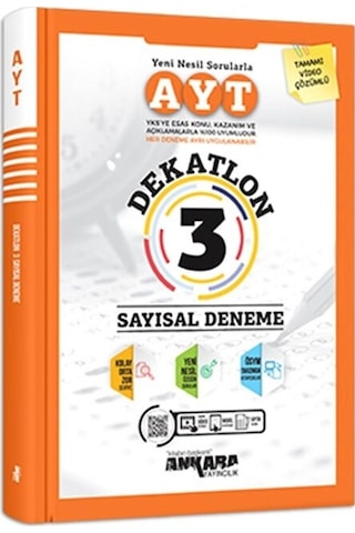 AYT Sayısal Dekatlon 3 Deneme- Ankara Yayıncılık AYT Sayısal Dekatlon 3 Deneme- Ankara Yayıncılık