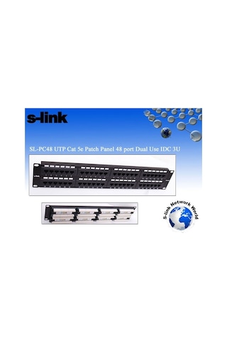 S-Link Sl-Pc48 48 Port Cat5 Utp Patch Panel