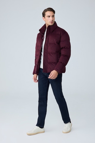Danger Erkek Su Geçirmez Kadife Puffer Şişme Mont Bordo 4346dngr