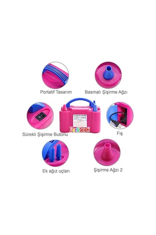 Çift Çıkışlı Balon Şişirme Makinası. Elektrikli Balon Pompası
