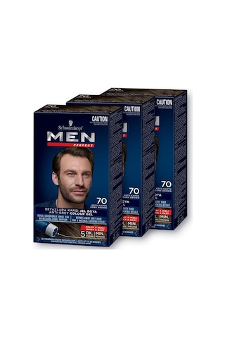 Men Perfect Saç Boyası 70 Koyu Kahve X 3 Adet set-hnkl-2527-5189