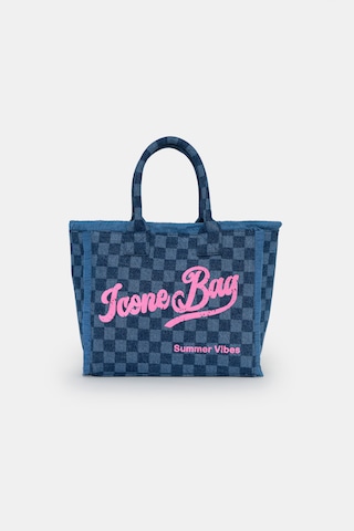 İcone Bag Icone Yıkamalı Denim Püskül Detaylı Şık Günlük & Plaj Çantası, Püsküllü Omuz Çantası Kot Lacivert