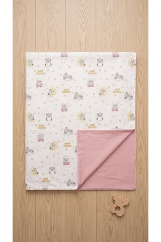 %100 Pamuklu Sweet Dreams Sevimli Koala Desenli 3 Parça Bebek Nevresim Takımı - Pembe 3'lü Bebek Uyku Seti Pembe - Beyaz