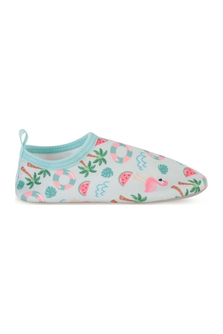 Civil Girls Flamingo Baskılı Tabansız 26-30 Numara Deniz Ayakkabısı - Yeşil Mint
