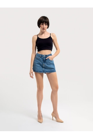 LOFT Regular Fit Kadın Şort Lf2032728 Q1.v1 Denim