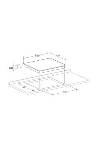 Çetintaş Evii EL 848 Eat RK Rustik Krem 60 CM Ankastre Ocak