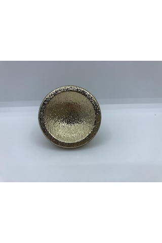 Plastik, 45 Mm Çapı Dolap, Vestiyer, Mobilya Düğme Kulp 5 Adet Gold Kaplama