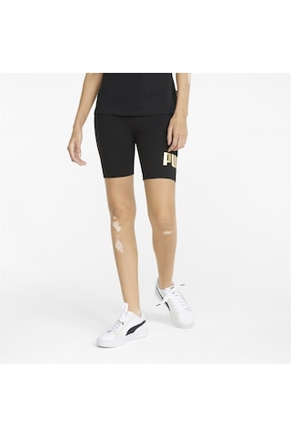 Puma Essential+ Metallic 7 Siyah Kadın Kısa Tayt 586895 01 Siyah