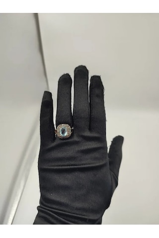 Allahverdi Türkmen Mavi Topaz Elmas Yüzük 218