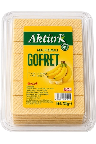 Aktürk Gofret Vanilyalı 475 Gr Ve Çilek Ve Muz Kremalı 430 Gr 3 Lü Karma Paket