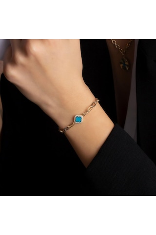 Firuze Lotus Çiçeği BL0045 Sarı Altın