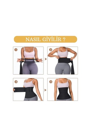 Sauna Suit 4 M / 5 M Sarma Bel Korsesi Bele Dolamalı Kum Saati