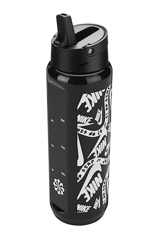 Nike RENEW RECHARGE STRAW BOTTLE 24 OZ GRAPHIC Unisex  Siyah Matara