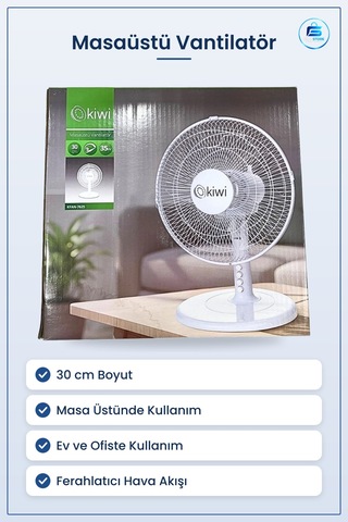 Masaüstü Vantilatör 30 Cm Ev Ve Ofis Kullanımına Uygun Pratik Yer