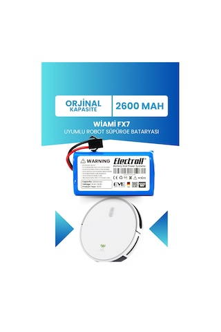Wiami Fx7 Batarya 2.600mah Pil Robot Süpürge Batarya