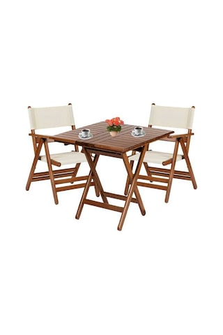 Bahçeci Atina pvc - 80x80 Katlanır masa