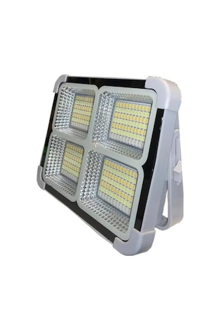 Güneş Enerjili Portatif Led Projektör, 200w Taşınabilir Sokak Aydınlatması Açık Lacivert
