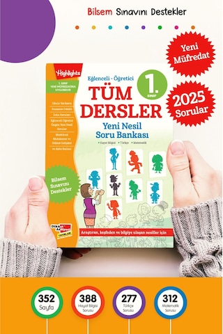 1. Sınıf Tüm Dersler Yeni Nesil Soru Bankası - Dikkat Atölyesi Yayınları
