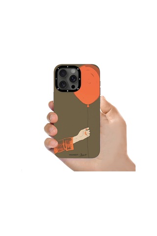 Apple Uyumlu iPhone 14 Pro Max Kılıf Magsafe Şarj Özellikli Youngkit Orange Serisi Flying Balloon Turuncu