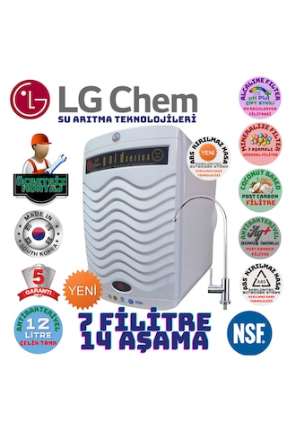 Lg Chem Gold Beyaz Montaj Dahil 12lt 7fl 14aşama Su Arıtma Cihazı