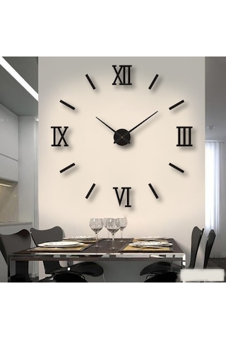 Springsun Küçük Boy 40cm Altın Akrilik Duvar Saati - Dıy Sessiz 3d Dekoratif Tabanlı Takma Zamanlayıcı Çok Renki