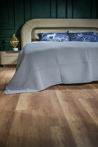 Sofline %100 Pamuk Çift Kişilik Yazlık Örgü Pike, Yatak Örtüsü, Terletmez Kumaş 240x200cm Gri