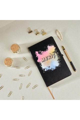 İsme Özel Sulu Boya Efektli Defter
