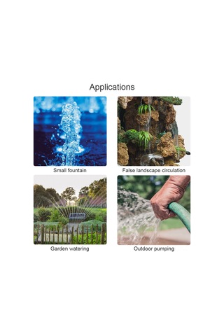 Aubyhe Dc12v 3-m Akıllı Ev Su Pompası - Yüksek Verimli Dürtme Dışı Motor, Düşük Gürültü, 750l/h Debi