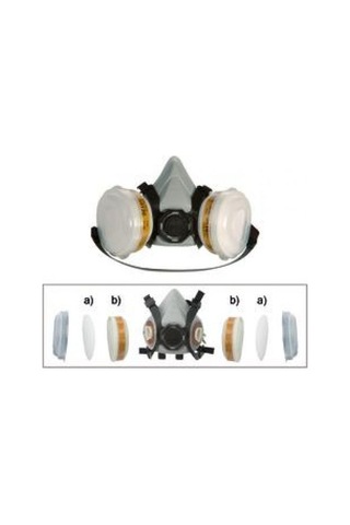 Gerson Yarım Yüz Boya Maskesi Aktif Karbon Filtresi Çift