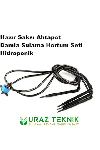 Hazır Ahtapot Saksı Damla Sulama Hortum Seti -hidroponik 20 Takım