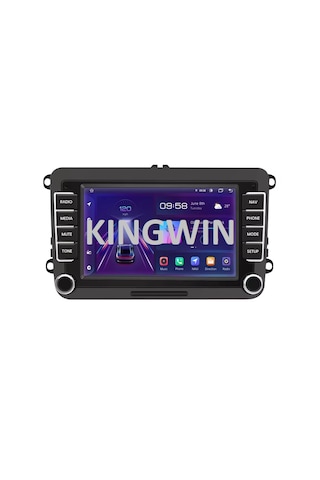 7 İnç Volkswagen Skoda Uyumlu 8gb Ram 128gb Hafıza Android Carplay Multimedya Arka Kamera 7"