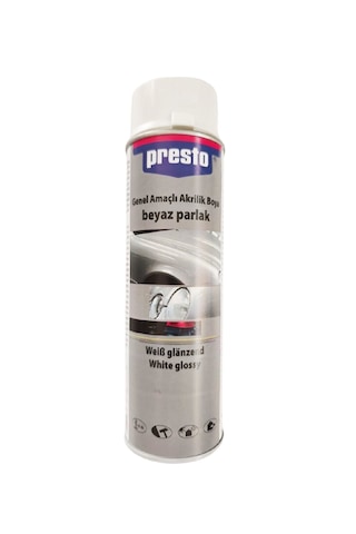 Presto Parlak Beyaz Sprey Jant Boyama Seti+vernik+astar 500 Ml.