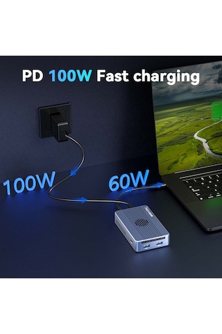 Acasis TBU405MAX 8 İn 1 Thunderbolt4 Type-C Dock+SSD Disk Kutu