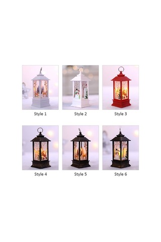 Fortunelane Noel Led Alev Desenli Plastik Lambası - Masaüstü/agac Asılı Dekoratif Işık, 6 Renkten Seçim, 3lr44 Pil İle Çalışır