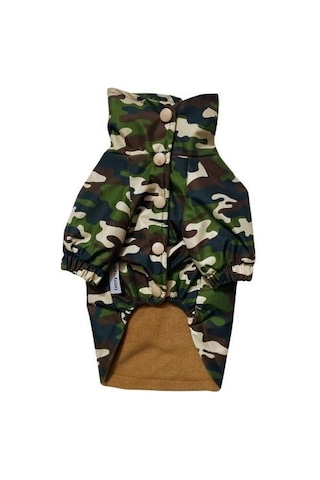 Gedyco Green Camouflage Polarlı Küçük Irk Köpek Yağmurluğu