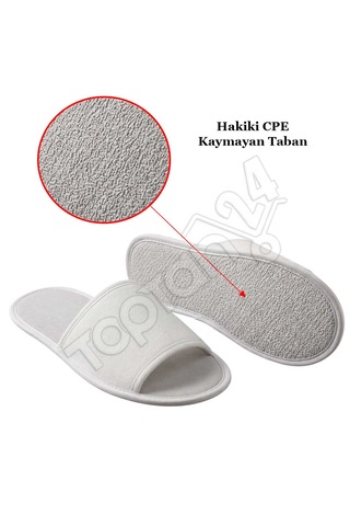 Gerçek Kaymaz Tabanlı Spa Terliği Önü Açık - 100 Adet